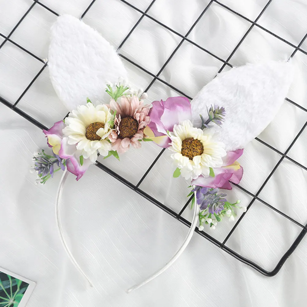 

1Pcs Easter Cat Ear Headdress Headband Lovely Hair Hoop Festival Party Supply Accessories Easter Photo Prop