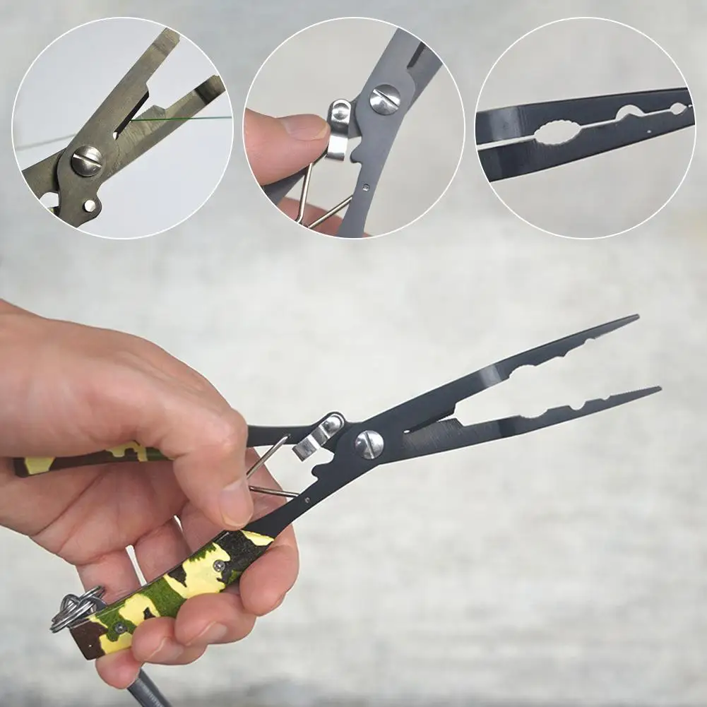 

Premium Portable Fishing Pliers Set Stainless Steel Multifunctional Line Scissors & Hook Remover For Outdoor Camping