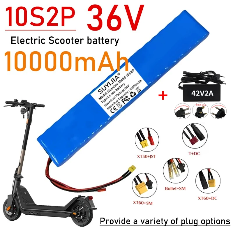 

10S2P 36 В 10000 мАч аккумулятор для электрического скутера литиевый электрический скутер 500 Вт аккумулятор для электрического скутера 18650 36 В 10s2p аккумулятор
