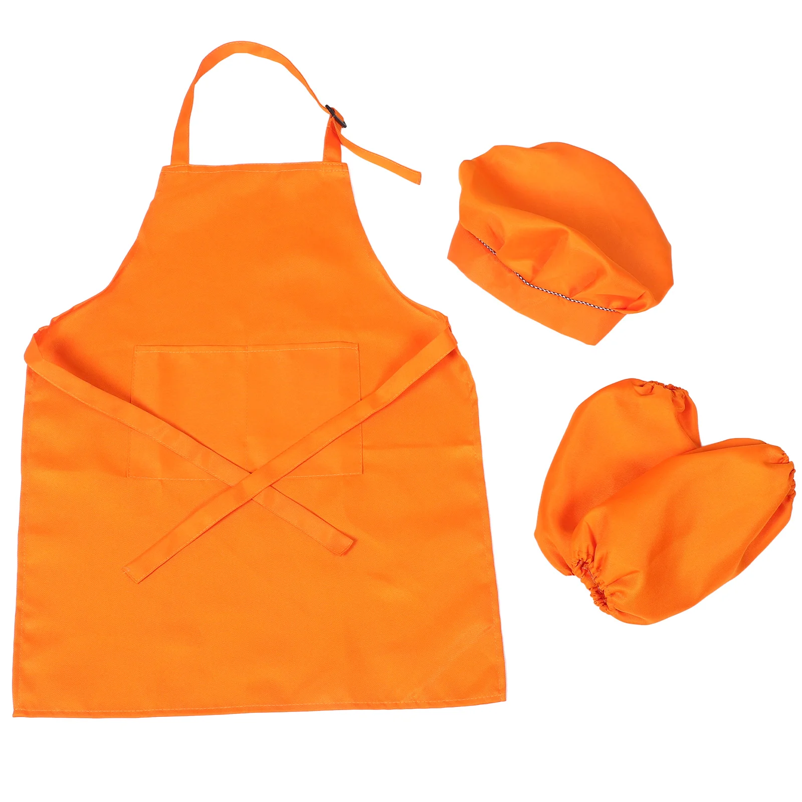 Children's Apron Adjustable Toddler Chef Hat for Kids Girls Painting Cooking Aprons Kitchen