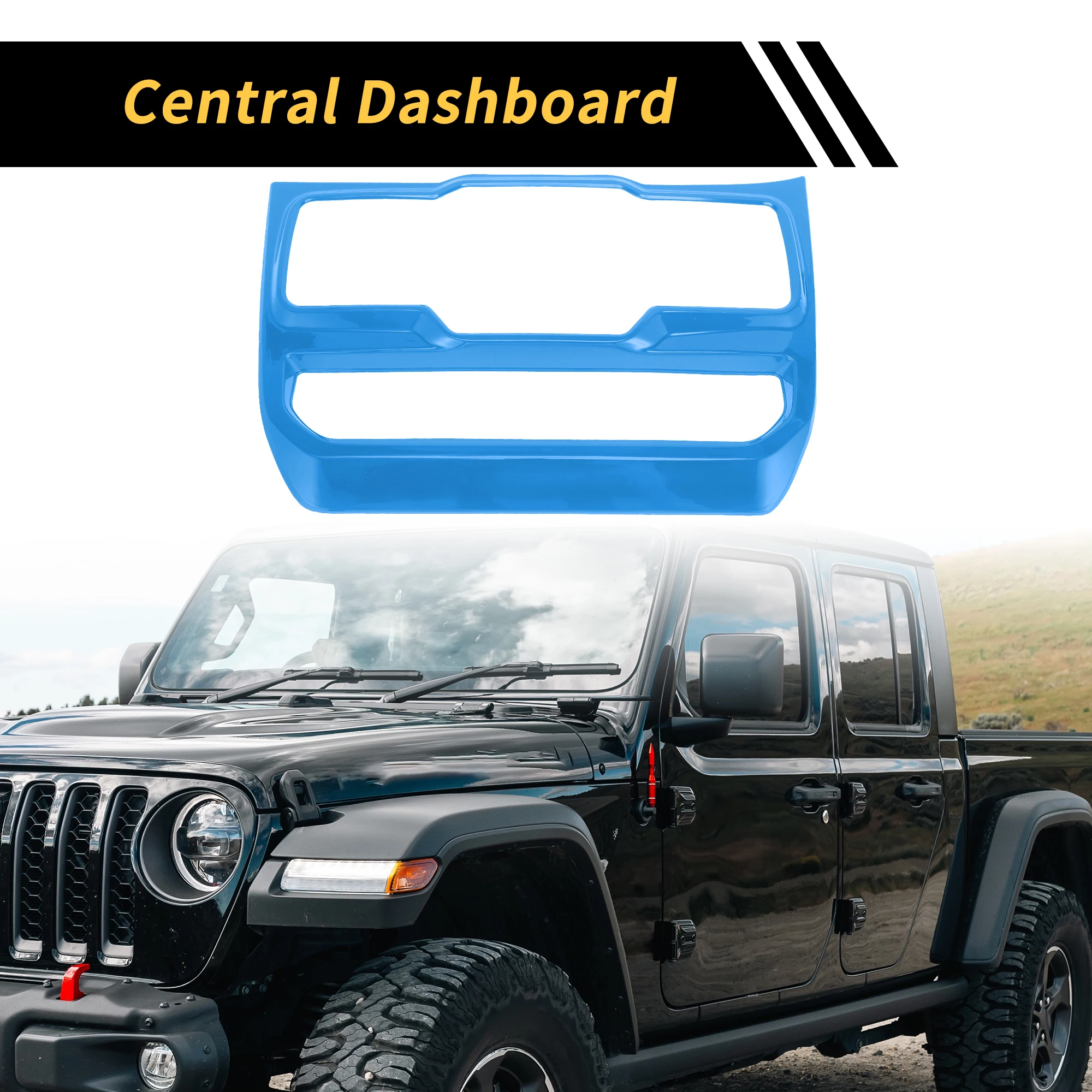

UXCELL 1-комп. приборная панель, центральное окно, панель управления, накладка для Jeep Wrangler JL JLU 18-24, ABS, голубой
