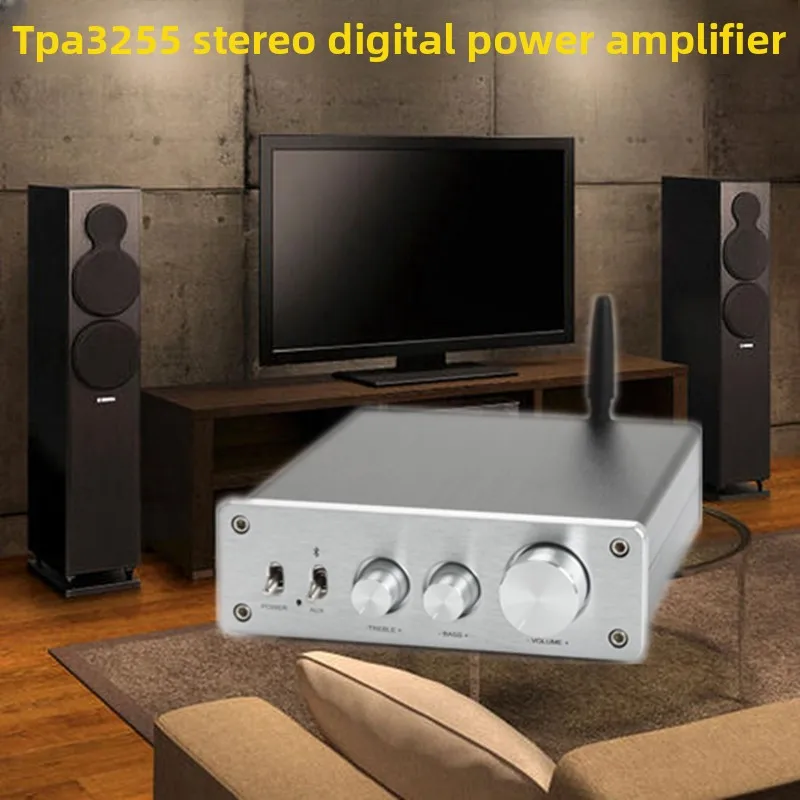 

D90 TPA3255 Dual Channel Class D High Power HIFI Tone Bluetooth 5.1 Digital Power Amplifier, Home Audio Amplifier