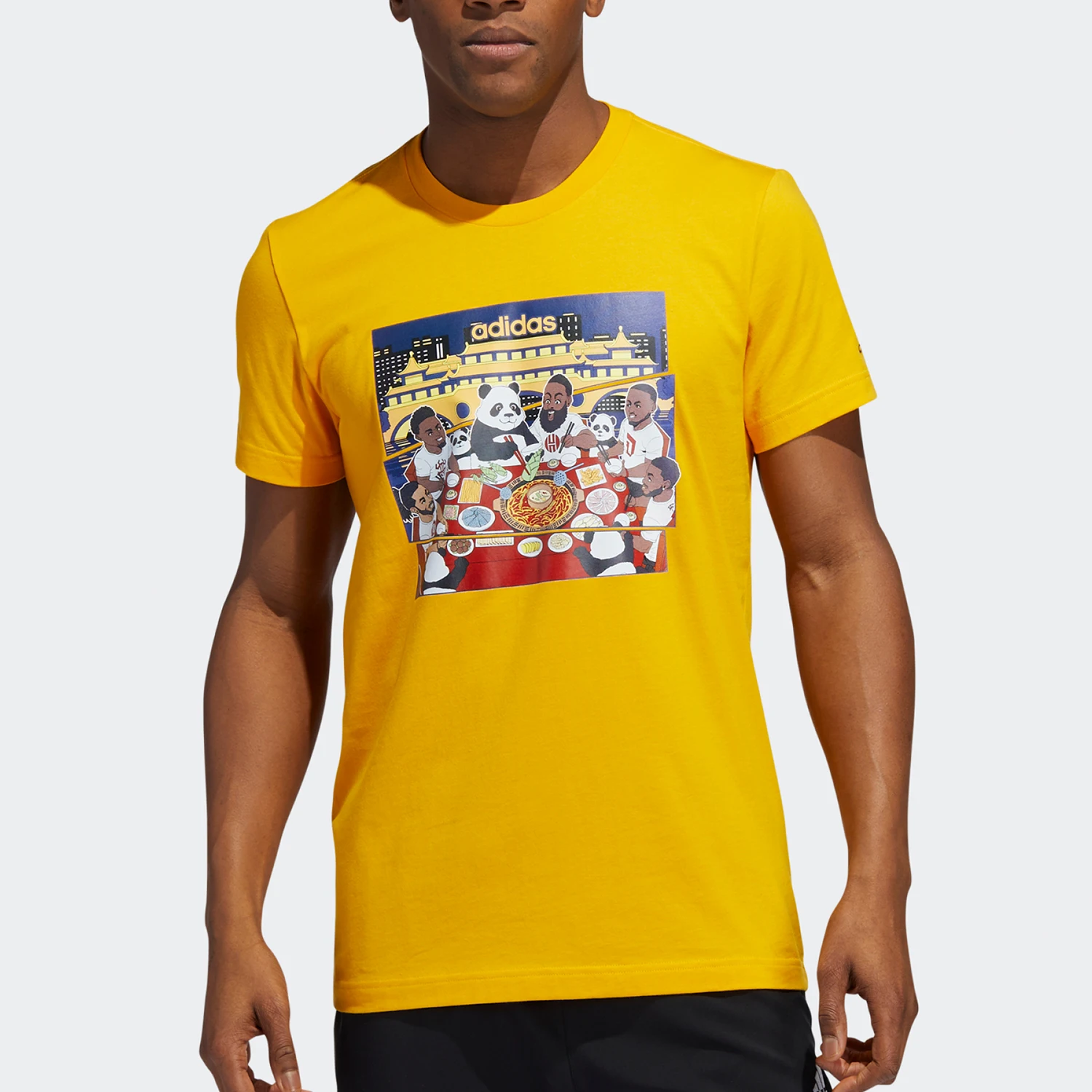 

Официальная мужская футболка Adidas Chengdu с принтом для баскетбола и спорта с короткими рукавами GL6201