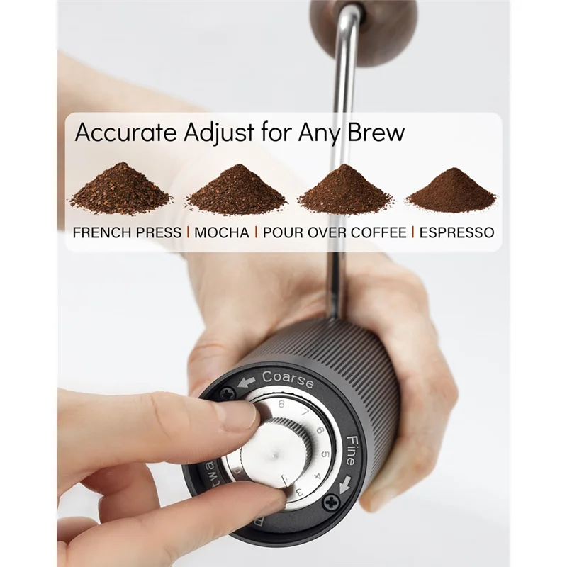 A05G-Camping For Office Traveling Manual Coffee Grinder,With CNC Stainless Steel Conical Burr And Adjustable Coarseness Gift