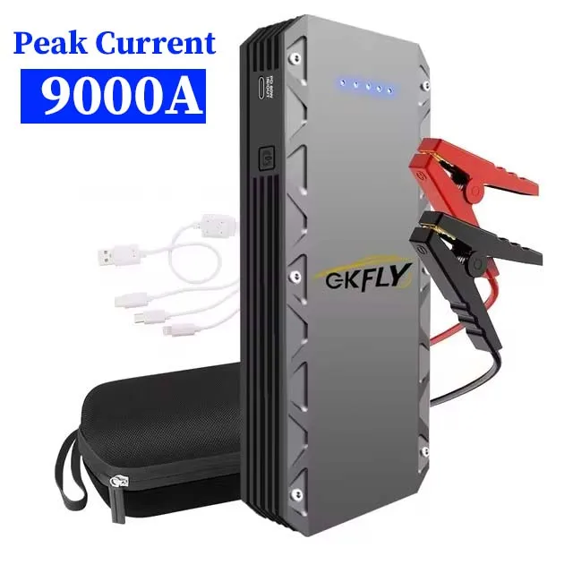 GKFLY 12V Auto Jump Starter 3000A / 5000A / 9000A Draagbare Oplader Auto Booster Auto Startapparaat Noodauto Batterij Starter