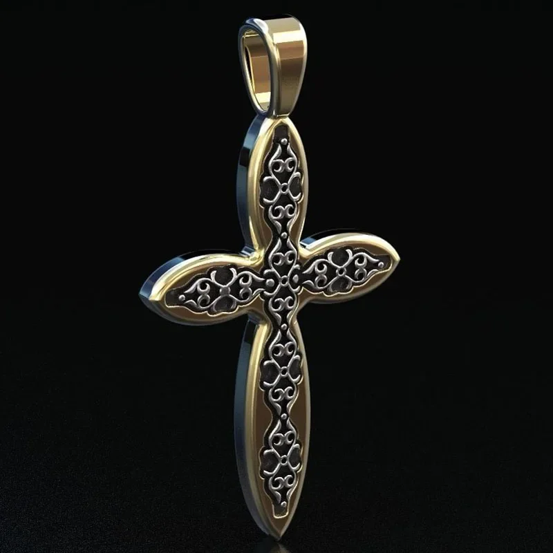 7.5g Elegant stylish Cross With Patterns Pendant  Customized 925 SOLID STERLING Silver Pendant