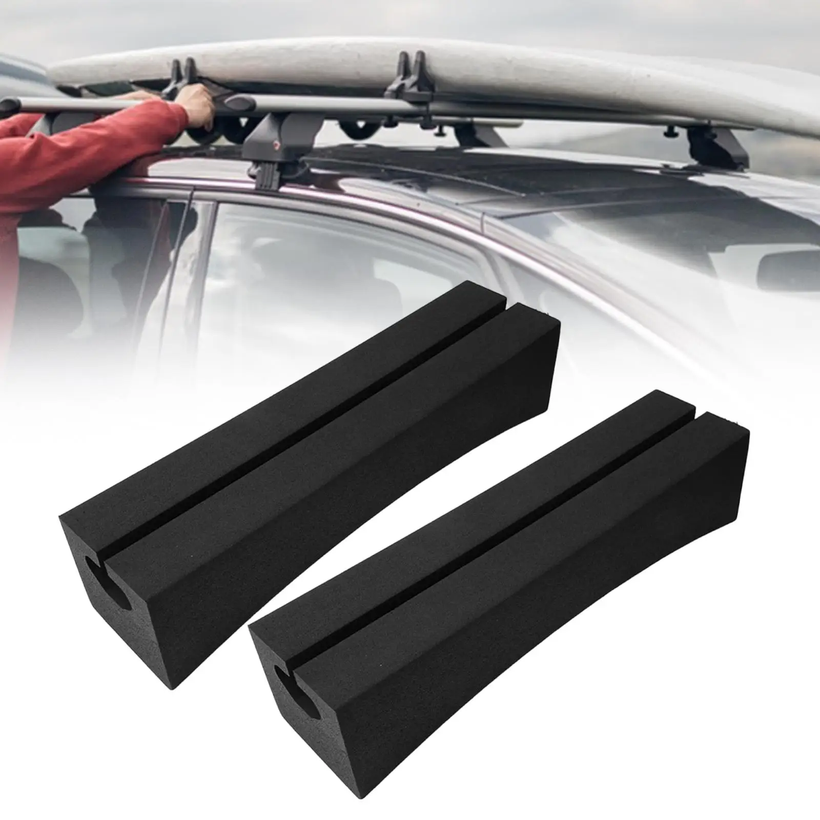 2 Pieces Car Top Kayak Carrier Accessory Sturdy Fittings Replacement Soft High Performance Simple Installation Kayak Carrier