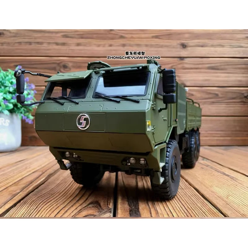 Diecast 1:24 Scale Delong SX2220 Off-road Military Truck Alloy Vehicle Model Simulation Collection Decoration Gift