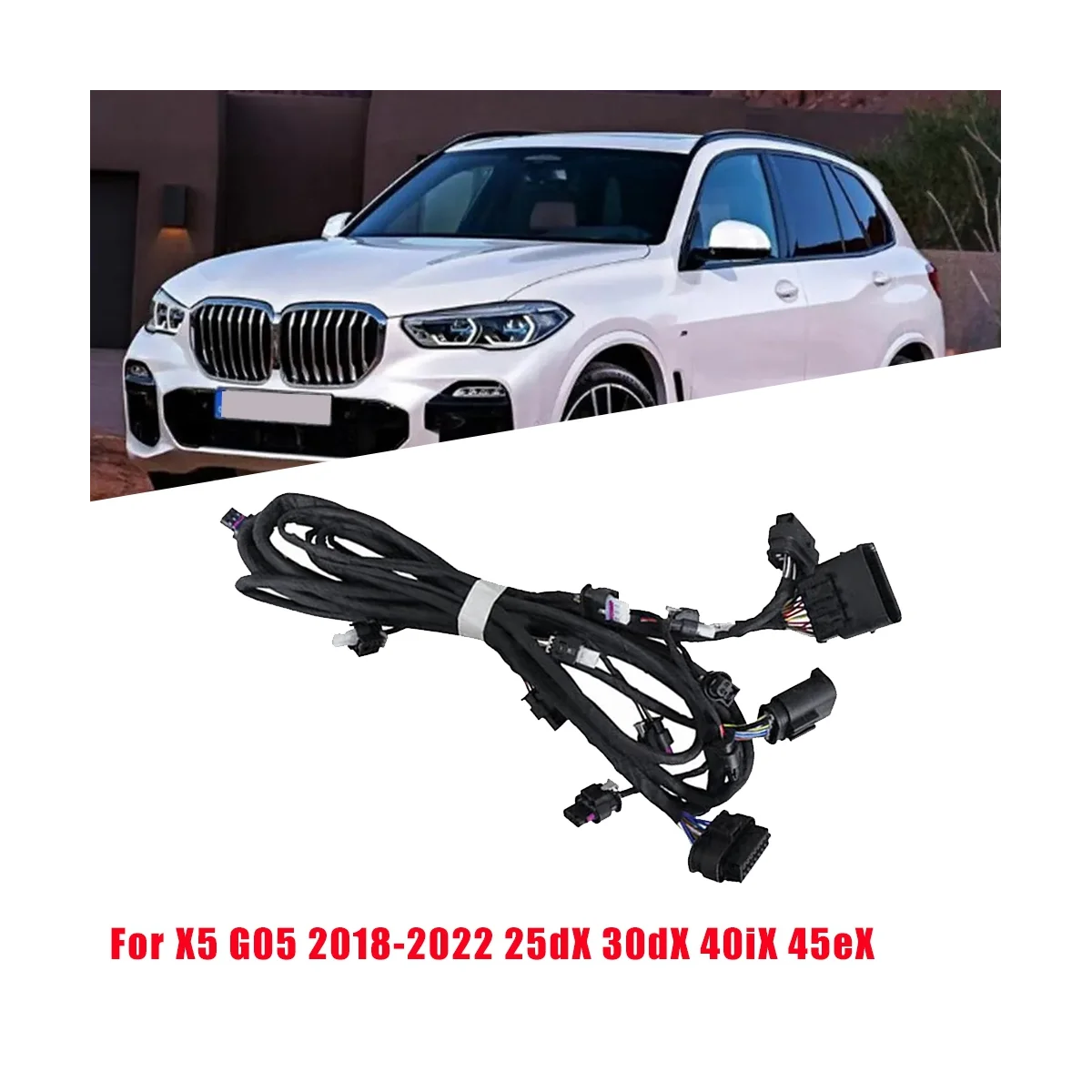 Set di cavi per cablaggio paraurti anteriore per auto 61128712283 per BMW X5 G05 2018-2022 25DX 30DX 40IX 45EX Radar PDC cablaggio per ausilio al parcheggio