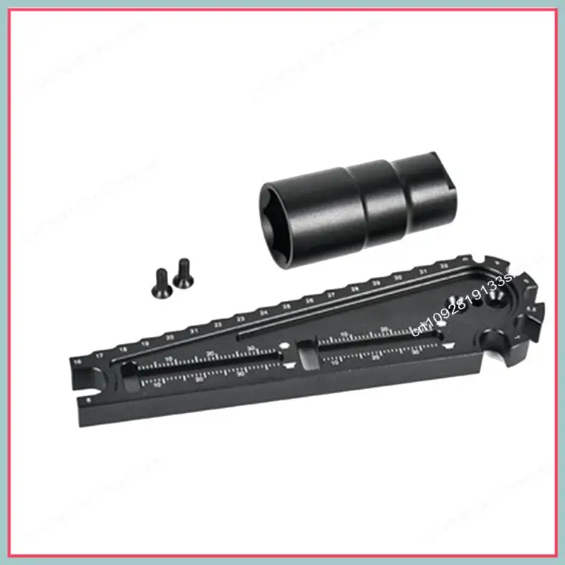 N94R Multifunction 17Mm 8Mm HEX Nuts Installation Tool Vehicle Height Adjustment Wrench Screw Length Measurement For RC Car