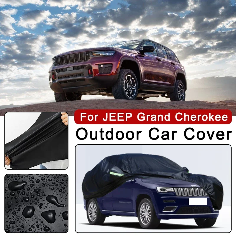 

Outdoor Car Cover Waterproof Dustproof UV Sun Protection, Full Car Protector Exterior Parts For JEEP Grand Cherokee WJ WK WK2 WL