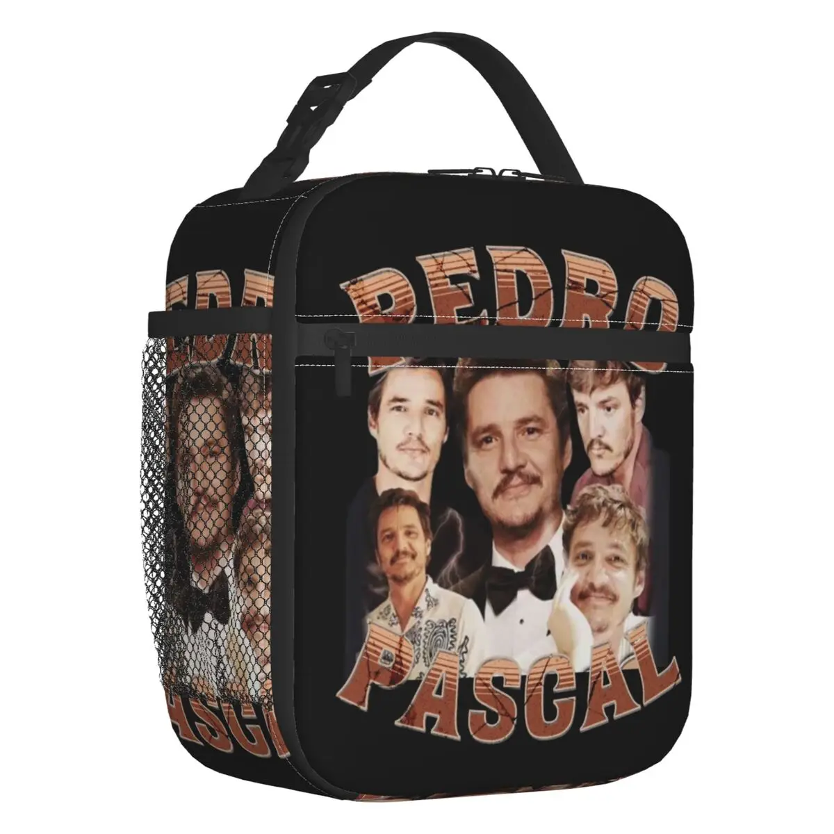 

Vintage Pedro Pascal Thermal Insulated Lunch Bags Women Portable Lunch Container for Outdoor Picnic Storage Food Box