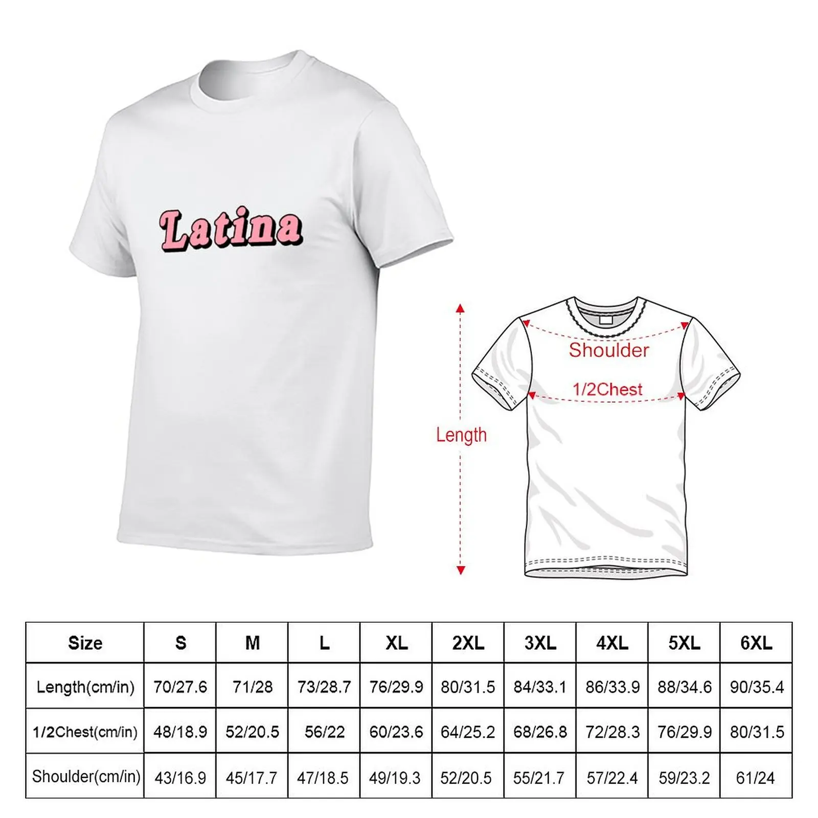 Latina T-Shirt Casual Lightweight Short Sleeve Top