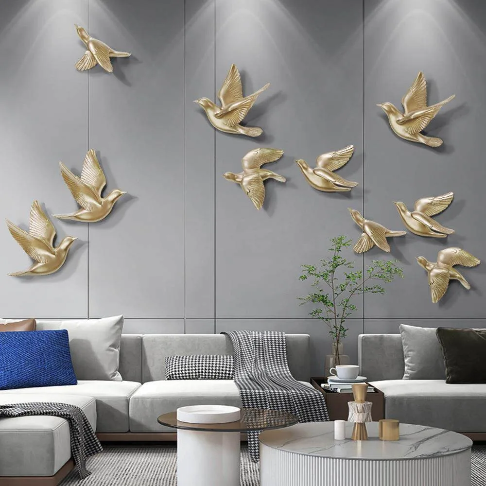 European-style Three-dimensional Bird Wall Decoration Swallow Wall Hanging Abstract Animal Ornaments Home Wall Decoration