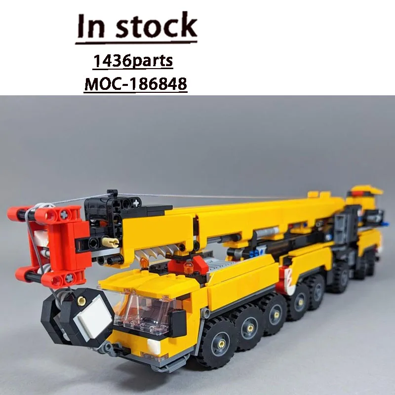 MOC-186848 New Urban Construction Crane Truck Building Block Model 1436 Parts Boys Children's Birthday Christmas Toy Gift