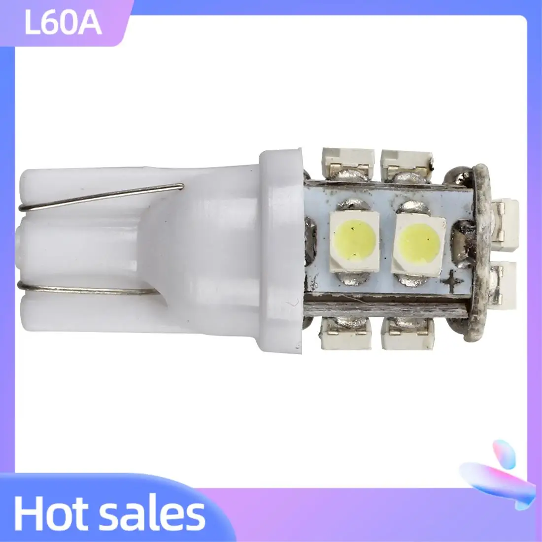 

L60A 10 X T10 168 194 W5W Car White High Power SMD 10 LED Wedge Light Bulb Lamp 12V