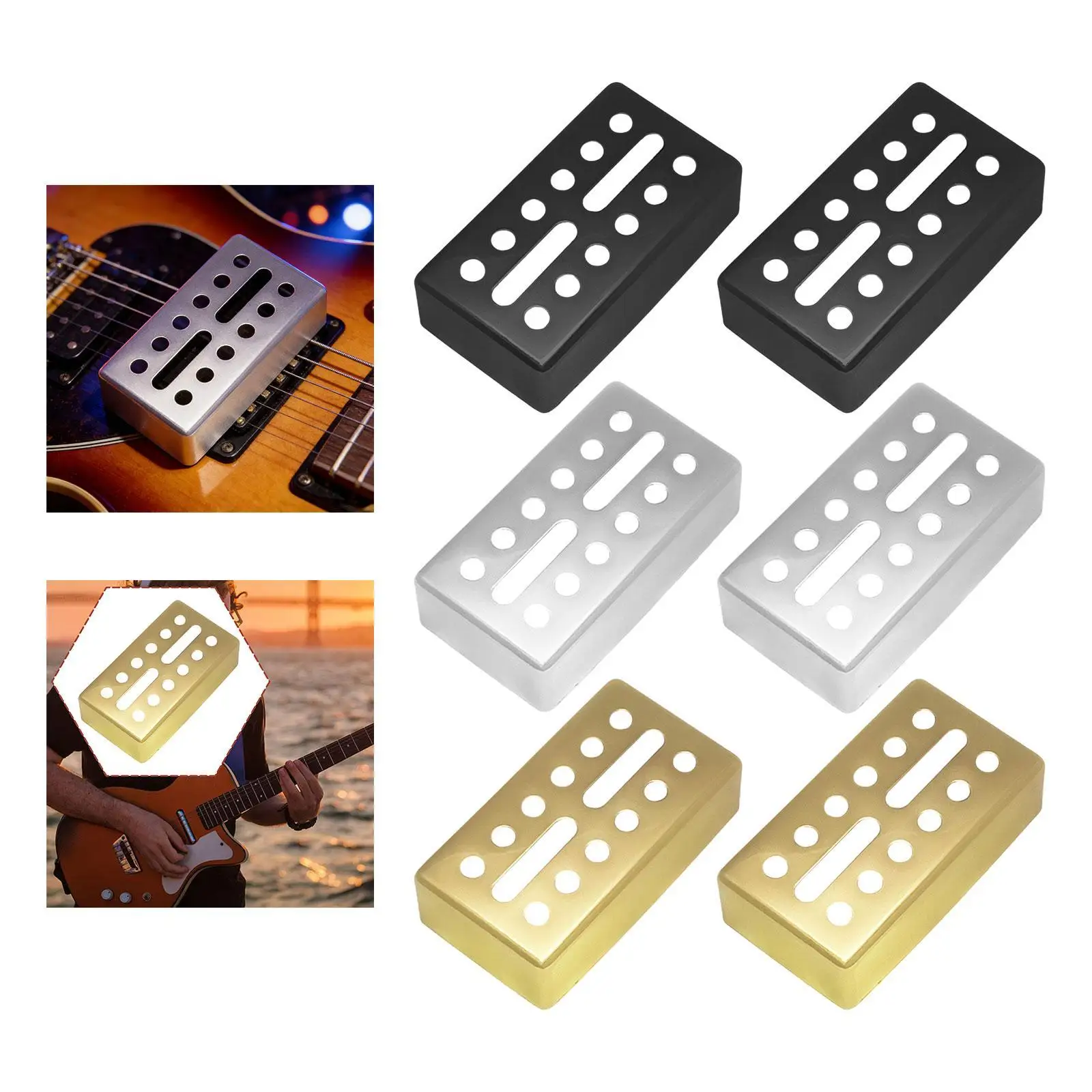 Upgrade Brass Pickup Cover Replacement Electric Guitar Accessories for Professional Stage Play