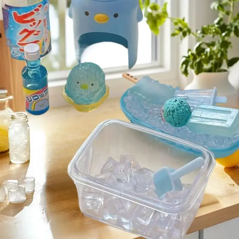 Conjunto de jogo de comida em miniatura para casa de bonecas – caixa de fazer gelo em escala 1/6, pá de gelo para acessórios de boneca