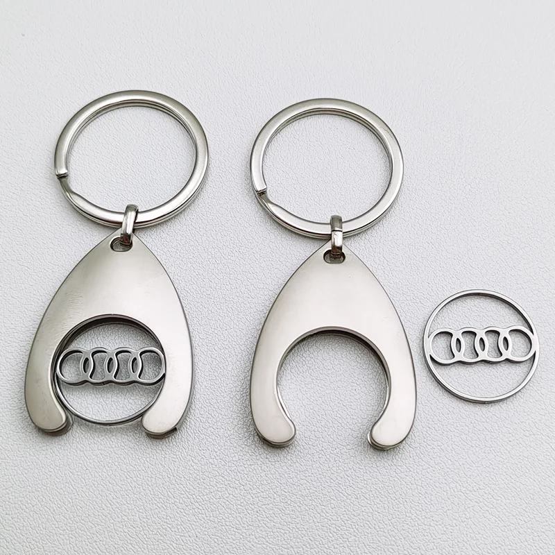 Metal Token Car Logo Keyring Keychain For Audi A1 A2 A3 A4 A5 A6 A7 A8 Q2 Q3 Q5 Q7 Q8 RS 3 4 5 6 S3 S4 S5 S6 S7 TT Accessories