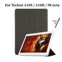 For Teclast A10S case High quality Stand Pu Leather Case for Teclast A10S A10H/98 Octa Core Upgraded version MTK6753 4G + gifts