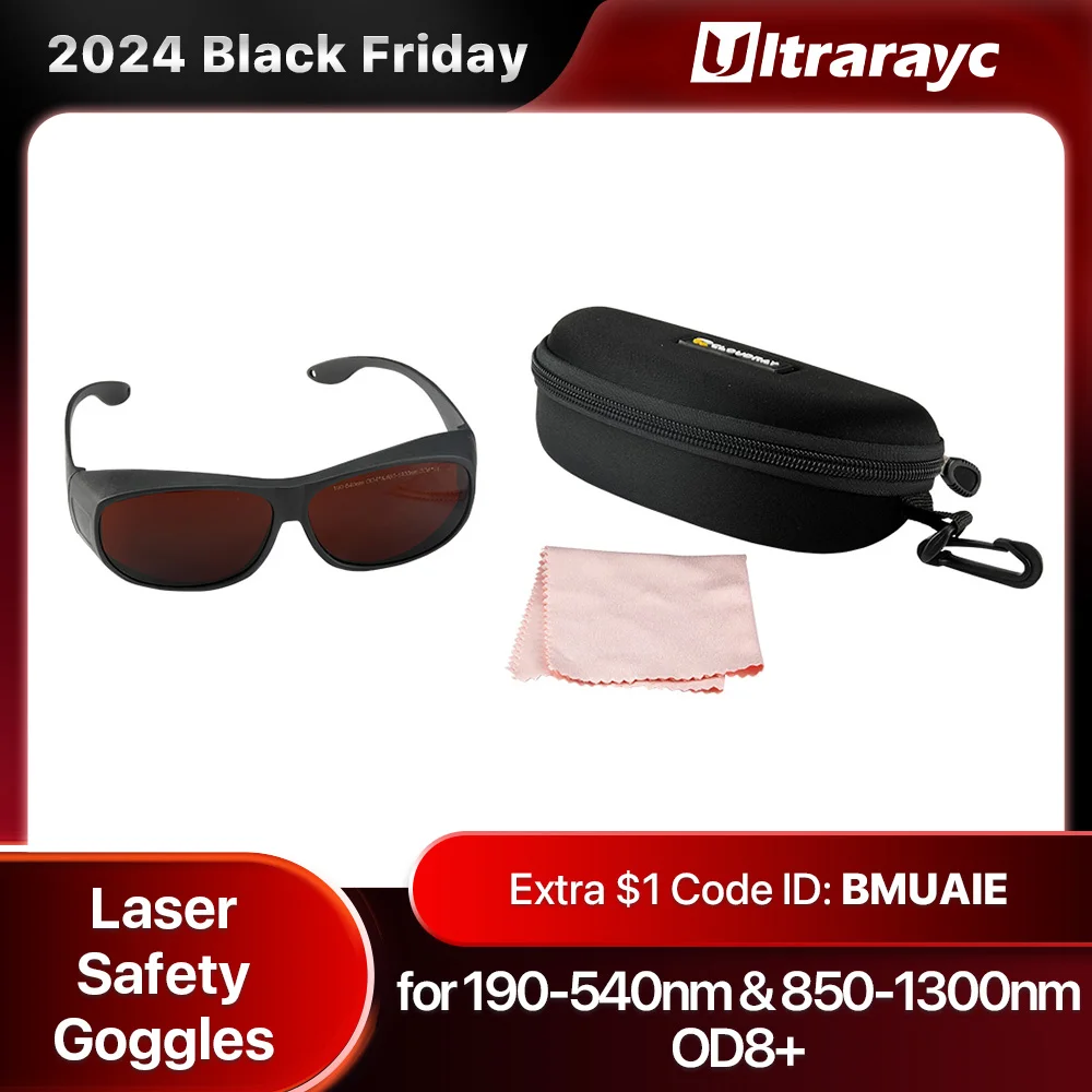 Ultrarayc UV & Green Infrared Laser Safety Goggles OD4&OD8+ Protective Glasses Protection Eyewear For YAG DPSS Fiber Laser