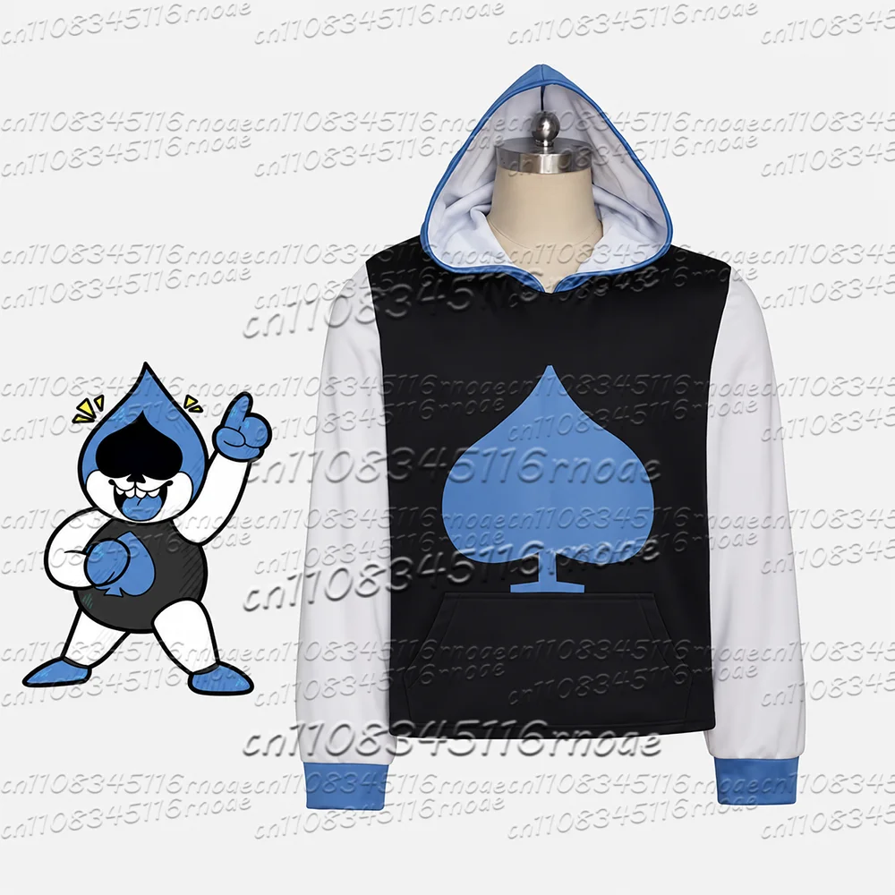 Willyacos Lancer Costume Deltarune Hoodie Cosplay Costume Video Game Zip Up Sweatshirt Men Women Autumn Adult/Kids Pullover Top