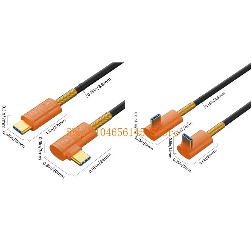 5asd USB4 Typ C Federteleskop-Datenkabel 240 W Schnellladekabel 40 Gbit/s Geschwindigkeit 8K Video Breite Kompatibilität 1,1 m – Detail 6