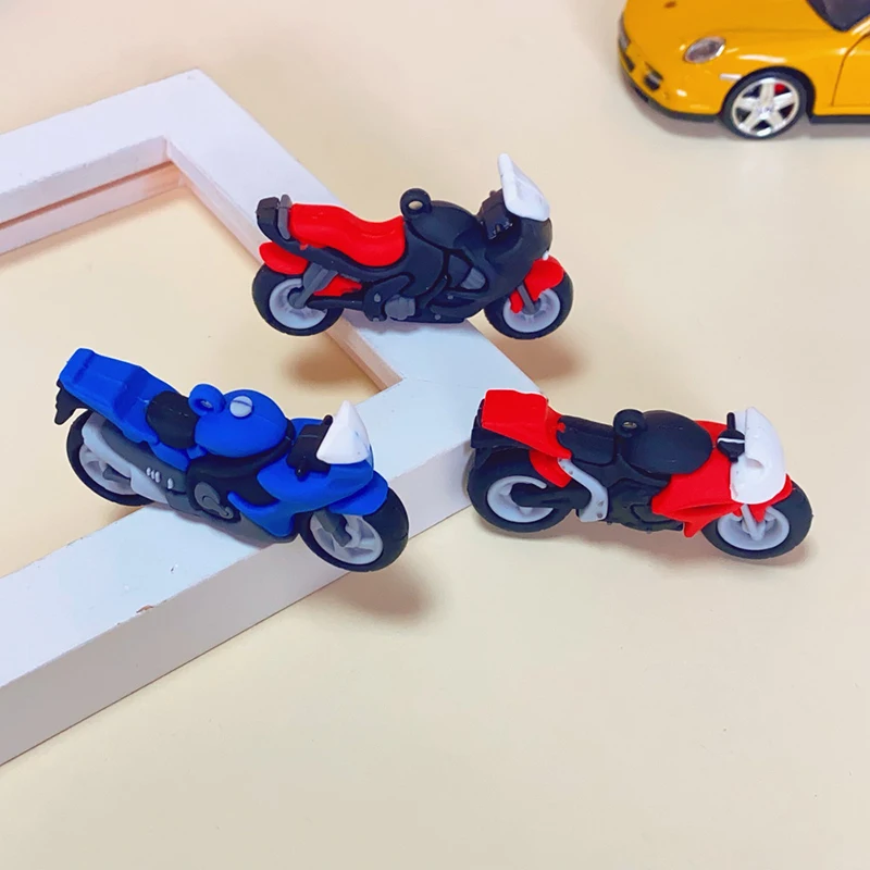 

1Pcs Fun Creative three-dimensional motorbike doll keychain accessories Stationery clothing decoration DIY handmade accessories