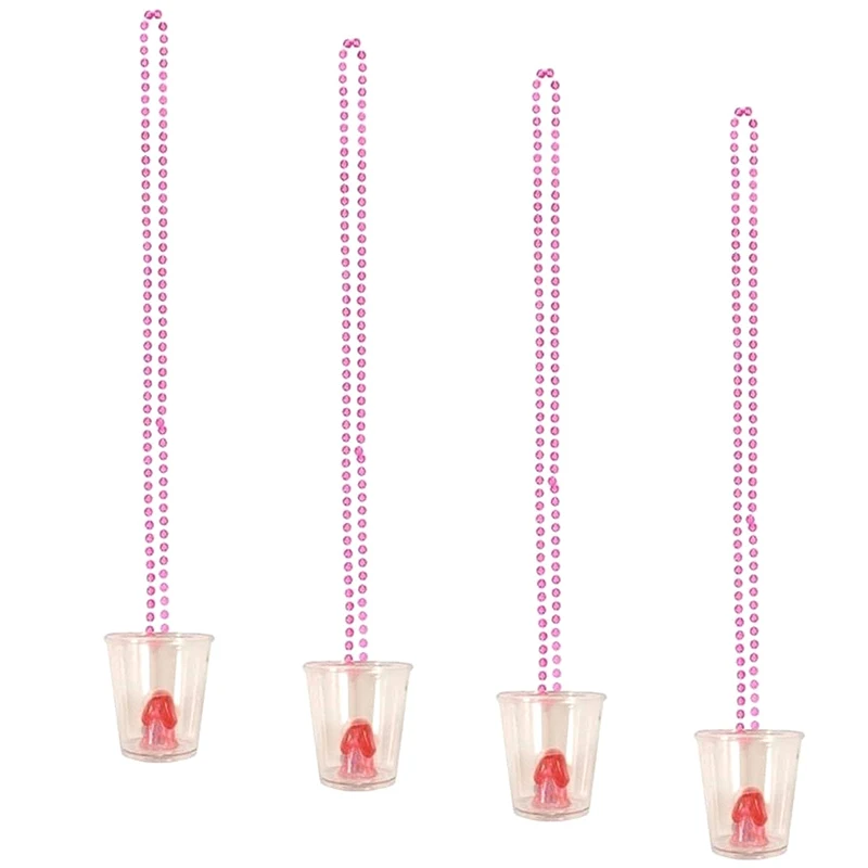 NEW Bride To Be Plastic Drinking Cup Necklace Bachelorette Party Supplies Willy Shape Shot Bridal Shower Hen Night Decoration