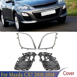 Replacement Fog Lamp Cover Gille Decorative Cover Front Bumper Fog Light Trim Frame Fit For Mazda CX7 CX-7 2010-2014  For Car