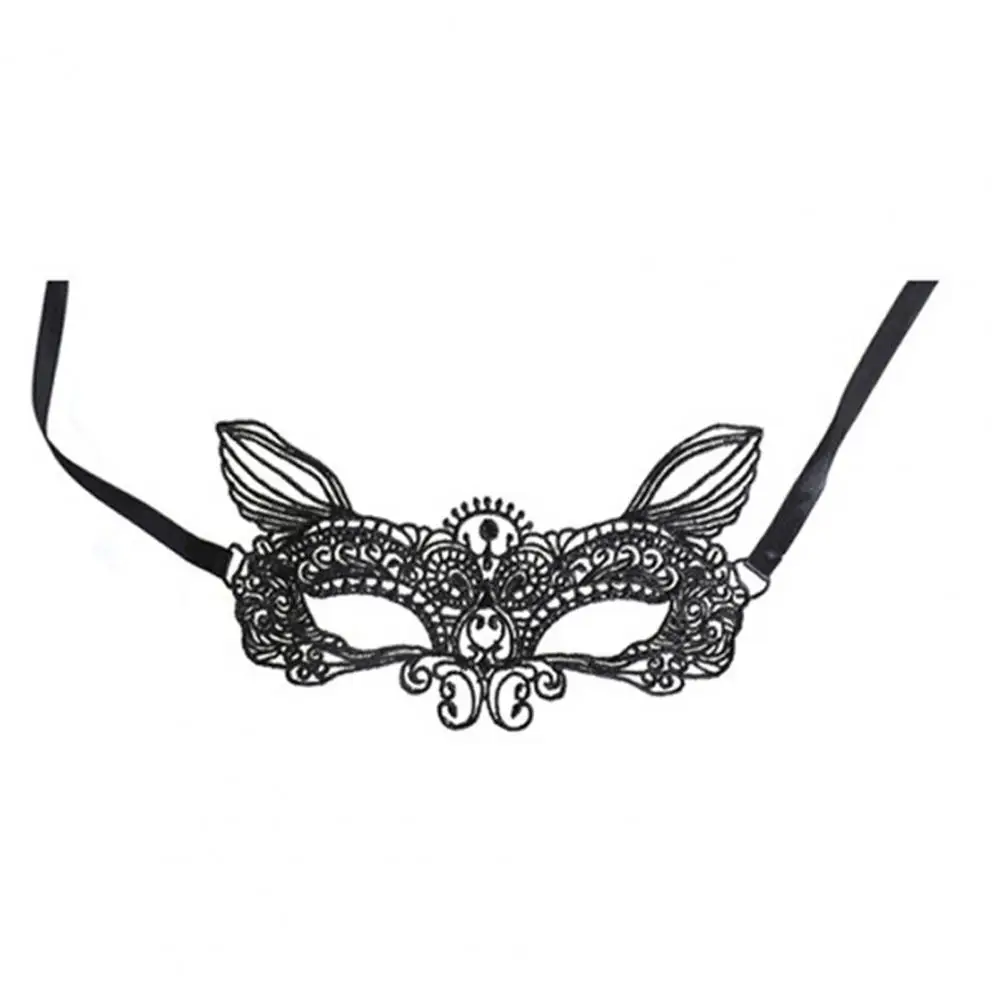 Hollow Lace Eye Masque Elegant Lace Hollow Flower Queen Spider Style Eyes Masque for Party Date Valentine Dance Mysterious