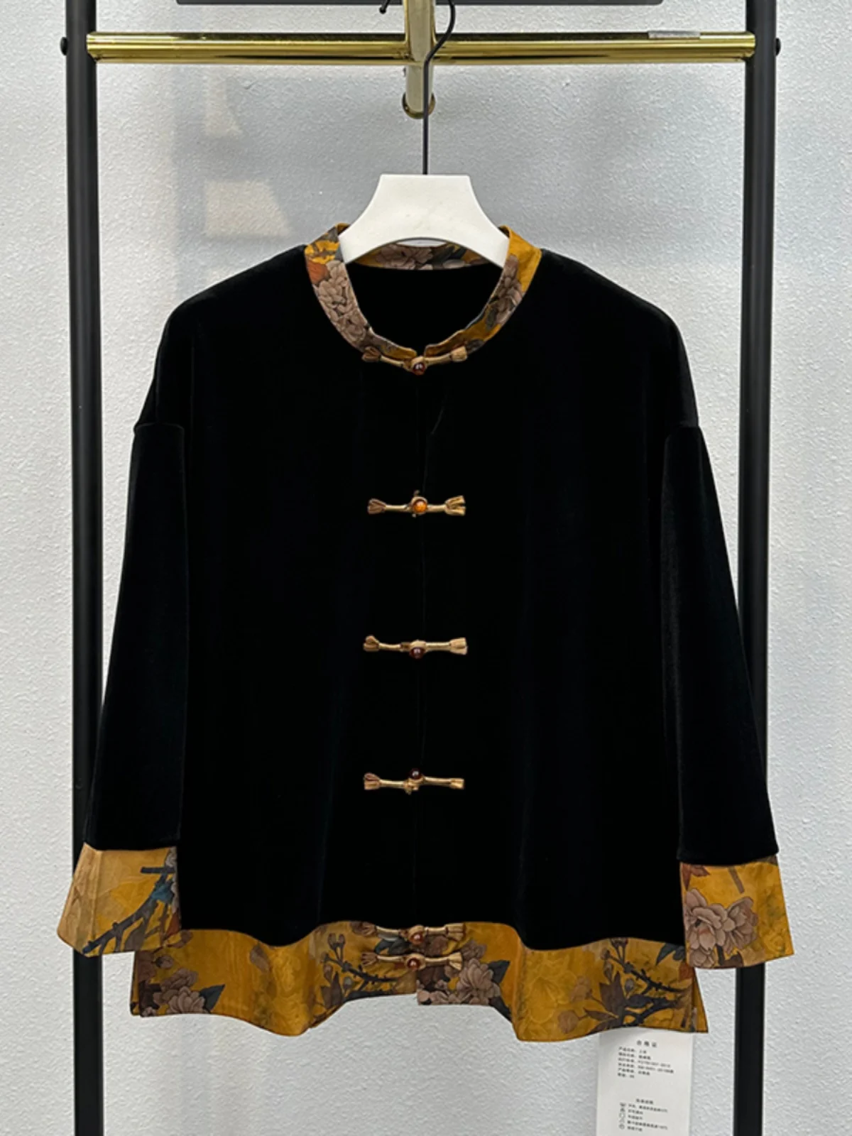 

Элегантный вельветовый осенний наряд 2024 года: новая модная одежда для женщин среднего возраста, топ в национальном стиле, одежда для бабушек