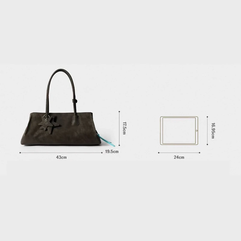 Damen-Tragetasche, mehrschichtige Schultertasche mit großem Fassungsvermögen und Reißverschluss, Damen-Vintage-Handtasche mit mattiertem Finish, ideal für Büro, Pendel und den täglichen Gebrauch, mit Tragegriff. – Detail 23