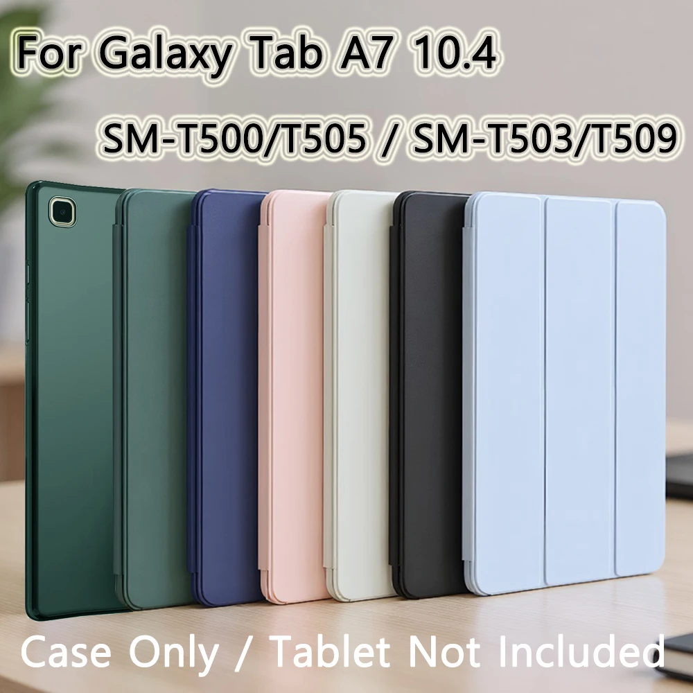 

Чехол для Samsung Galaxy Tab A7 10.4 SM-T500/T505/T503/T509 2020/2022, чехол-подставка с магнитным креплением, откидная крышка, мягкая задняя панель из ТПУ