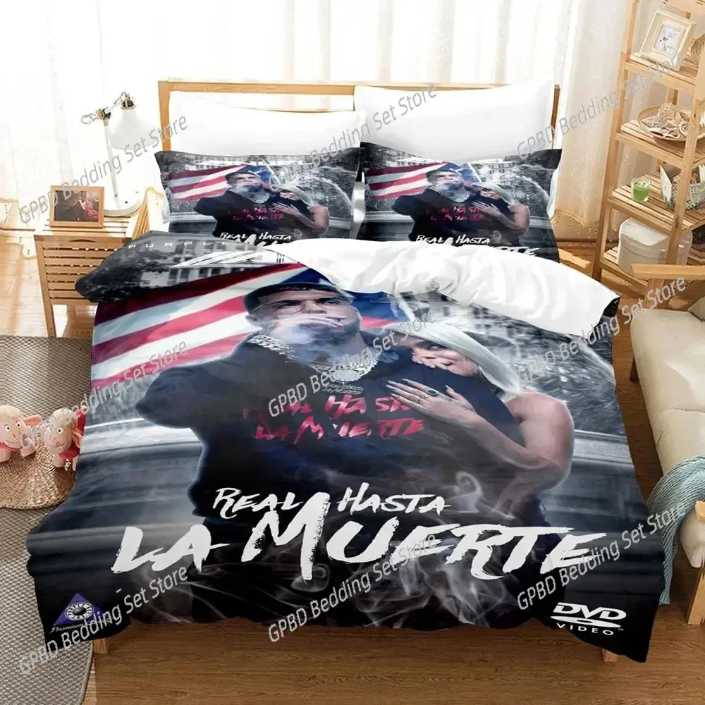 

Anuel Aa Real Hasta La Muerte Bedding Set,Duvet Cover Bed Set Quilt Cover Pillowcase,King Queen Twin Size Boys Girls Adults