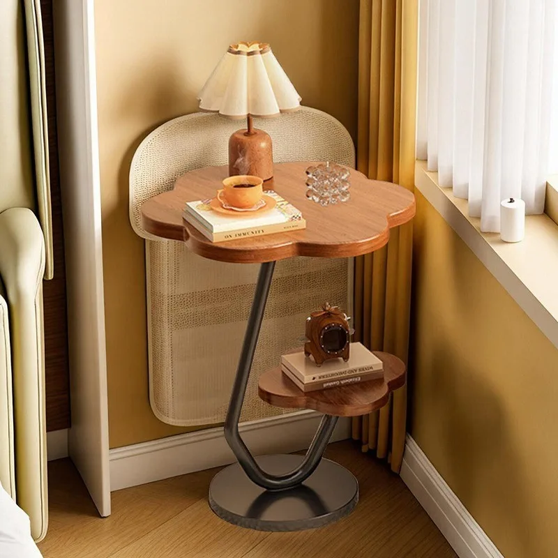 Side few living room home new cream wind small apartment sofa mobile small coffee table bedside small table light luxury