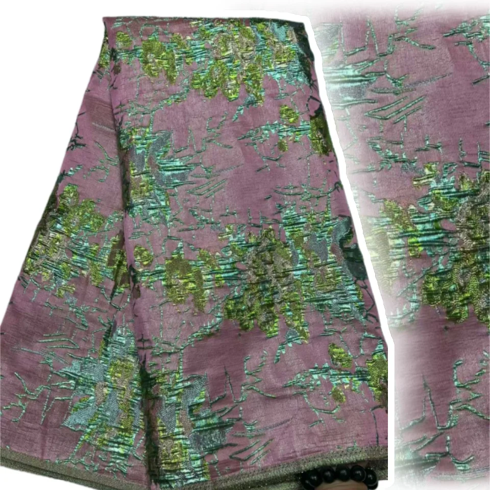 

Африканский жаккардовый французский кружевной нигерийский парчовый кружевной тканевый вечерний платье 2025 Высокое качество для женщин Шитье 5 ярдов CC1611