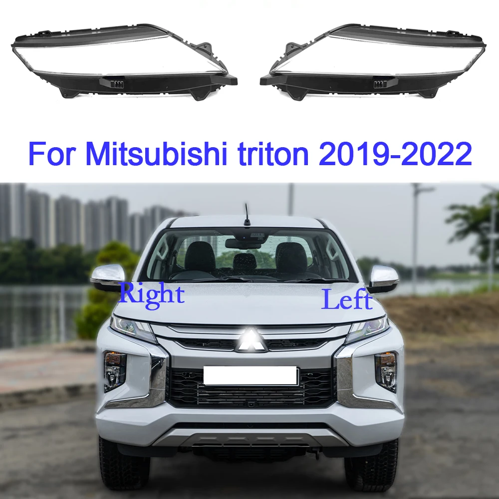 

For Mitsubishi Triton 2019 2020 2021 2022 Car Headlight Glass Replacement Lens Cover Auto Parts PVC Lampshade Car Accessoires