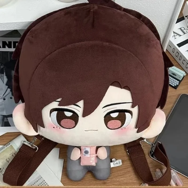 

Stuffed Game Anime Wu Xie and Xie Yuchen Big Head Backpack Ouxplorer Team Body Plush Doll Toy Soft Dress Up Cotton Kid Gift