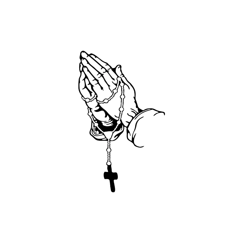 Car interior stickers Color car prayer gesture laser stickers God Jesus Christ Fashion car body styling decorative stickers view 3