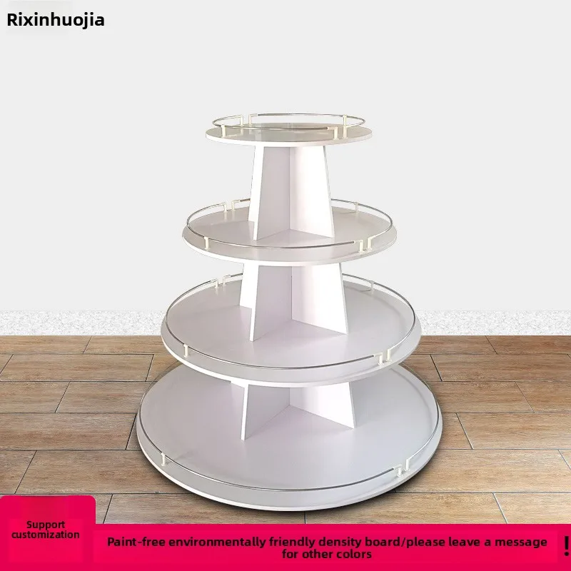 YFY Round Stack Head Shelf Toy Zhongdao Cabinet Wooden Wine and Beverage Display Shelf Shoe Store Display Cabinet