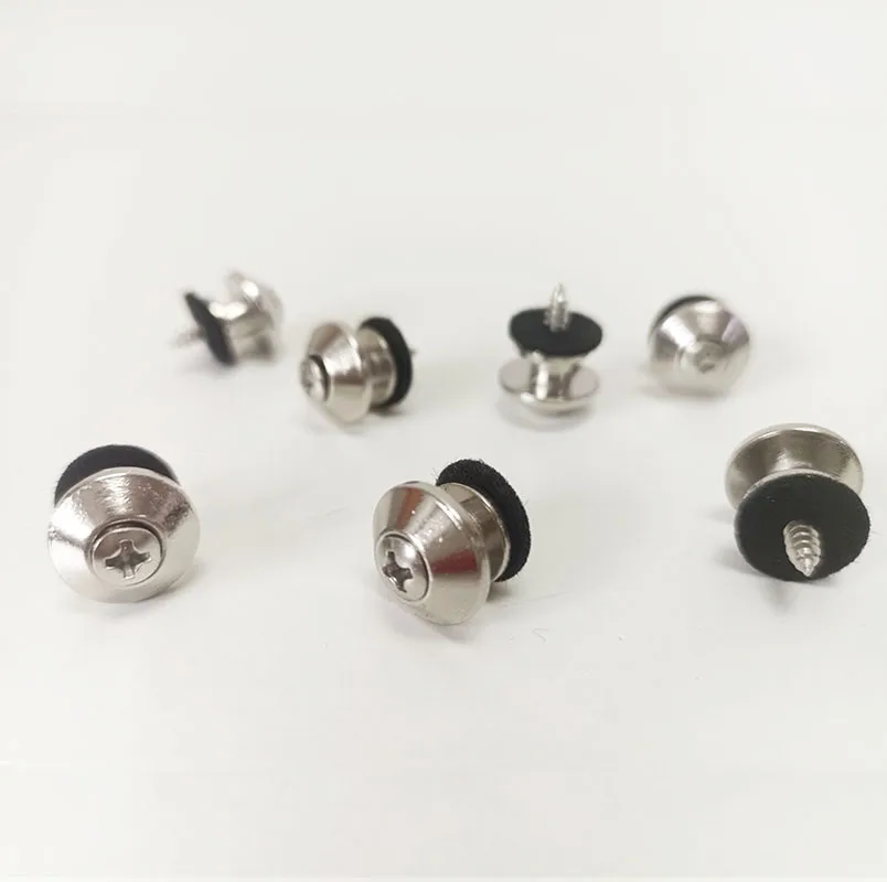 300Pcs/Lot Metal Guitar Strap Buttons Strap Locks Metal Mushrooms Head End Pins Classical Nut Parts Lock Black Banjo Head Bass