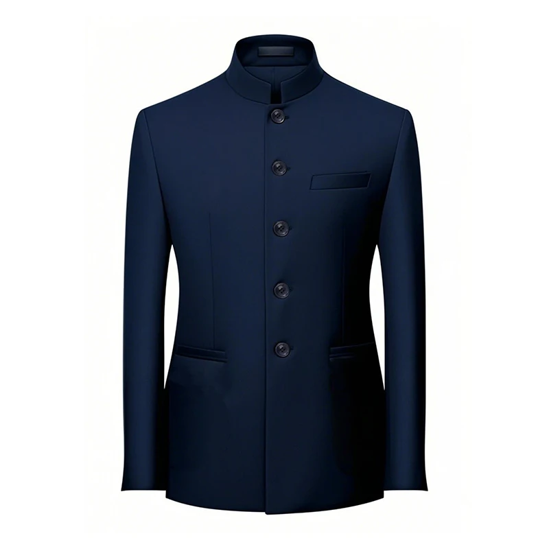 

Suit Blazer Jacket Men's Chinese Style Suit Jacket Vintage Traditional Zhongshan Blazers Formal Office Banquet Special Occasions