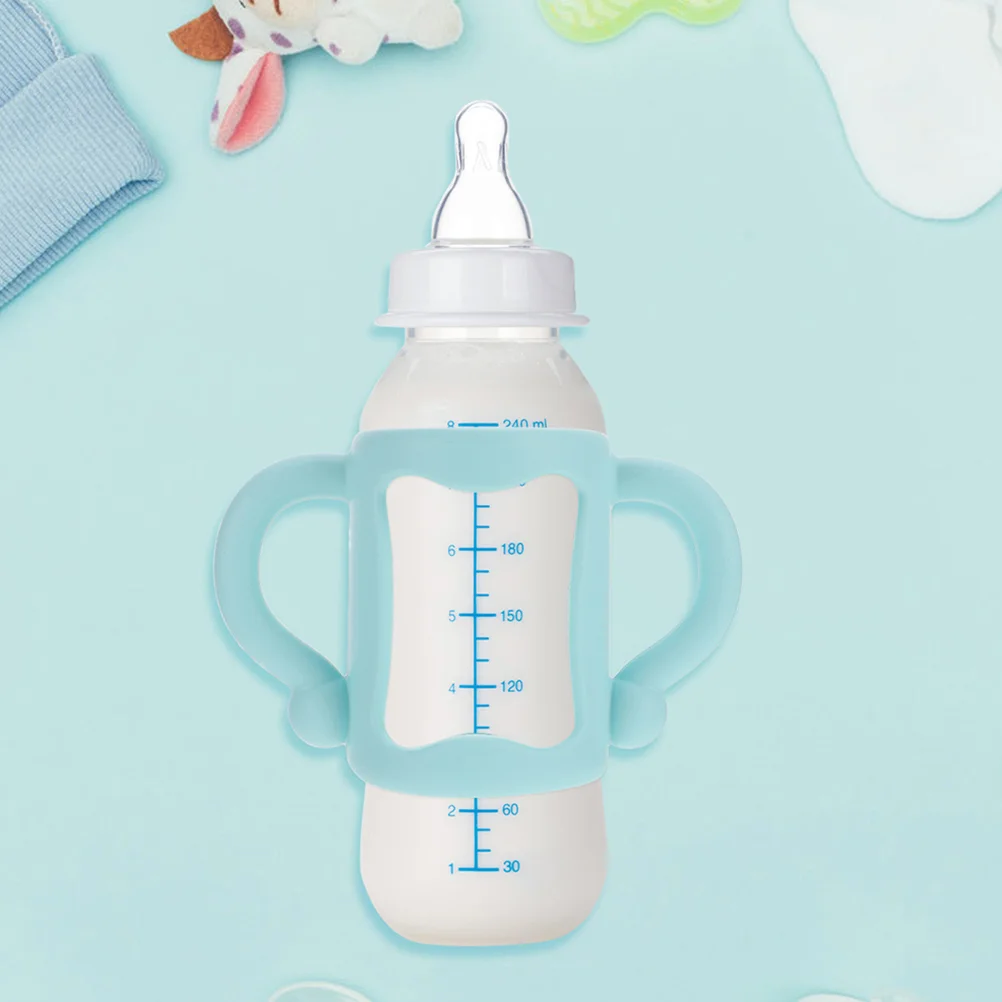 

4 Pcs Bottle Protection Flexible Handle Silicone Handles Feeding Bottles Rack Milk Grip Baby Silica Gel