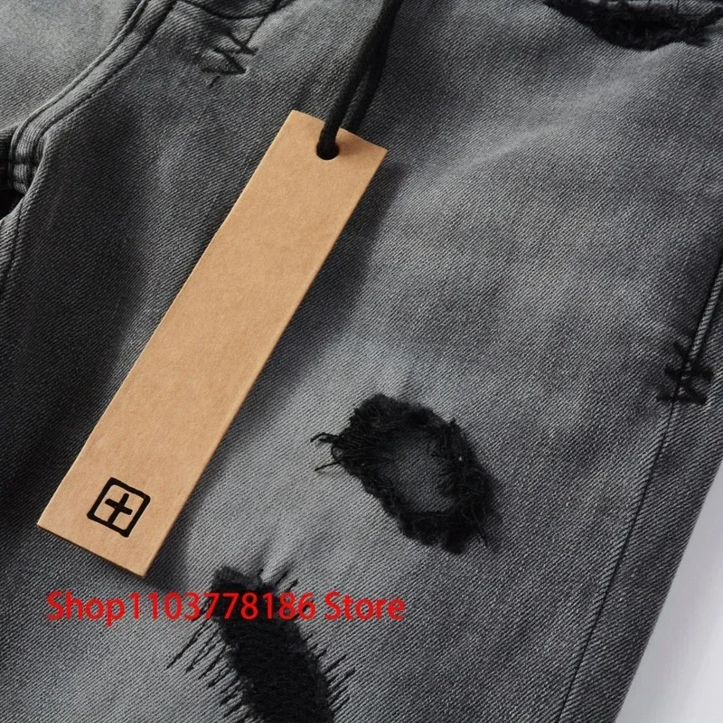 High Street American Brand KSUBI Cross Jeans Men Women Multi-style Ripped Trousers Low Rise Stretch Skinny Ksubi Denim Pants