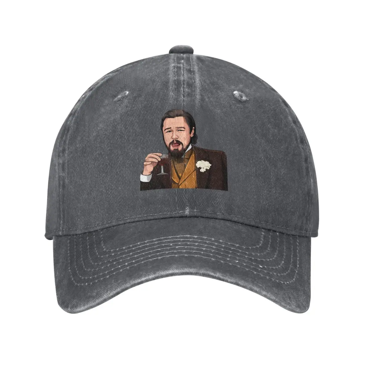 Leonardo DiCaprio Multicolor Hat Peaked Women's Cap Meme Laughing Personalized Visor Protection Hats