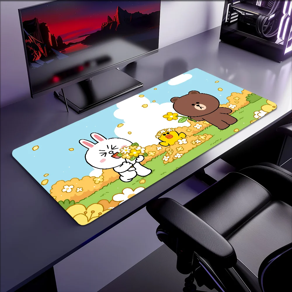 Mouse Pad MousePad Non-slip Lockedge Office Cartoon Student Gaming F-FRIENDS LINE Thickened Cute Large Writing Pad Cushion