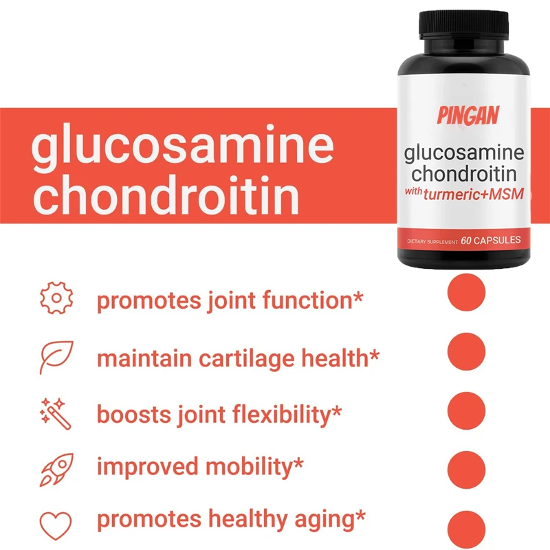 

Glucosamine Chondroitin Turmeric,a High-quality Supplement Suitable for Men and Women,supports Joints with 60vegetarian Capsules