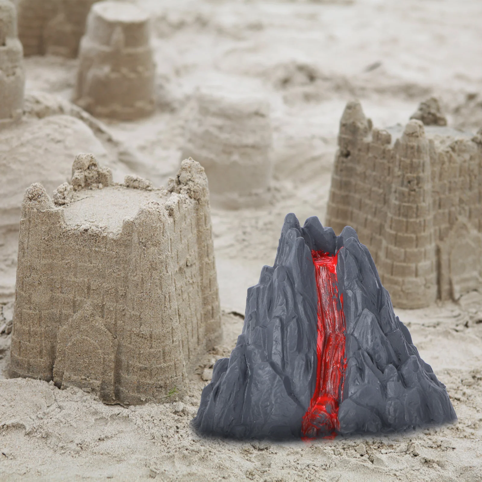 

10 Pcs 8CM Volcano Model Simulation Volcanic Decor Mini Fake Landscape Adornment Plastic Desktop Decoration Toddler Home