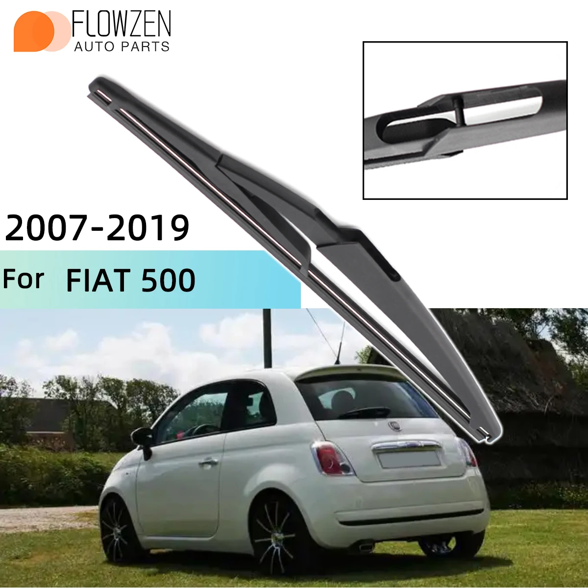 Car Windscreen Rear Wiper Blade Windshield Windscreen Clean Tailgate Window Rain Brush for FIAT 500 2007-2019
